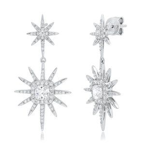 Star Burst Drop Earrings